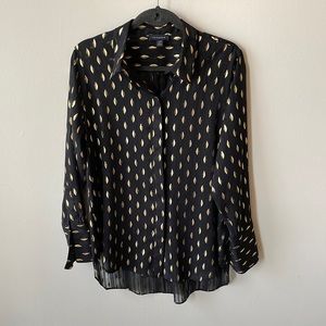 Top Shop black and gold blouse